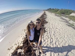 Grant and Rachel at Sian Ka'an Biosphere Reserve